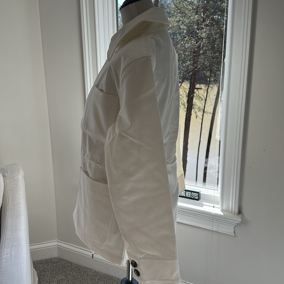 NWT Amour Vert Rylee Organic Cotton Jacket, Medium, Ivory - Picture 4 of 9